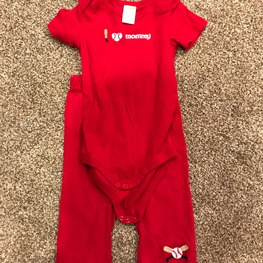 Baseball onesie and pants